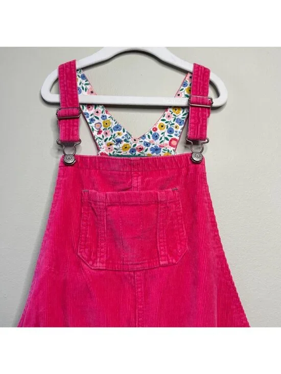 MINI BODEN Pink Corduroy Shortalls Girls 11-12 Cotton Overalls Bib Shorts Spring - Picture 9 of 9